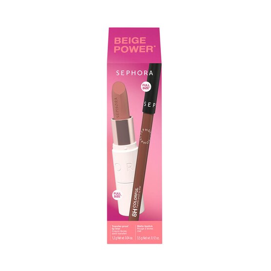 KIT LÁBIOS NUDE MATTE SEPHORA COLLECTION BEIGE POWER